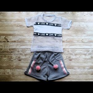Mesh Love Shirt w/ Shorts